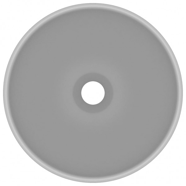 Lavabo de lujo redondo cerámica gris claro mate 32.5x14 cm M 3