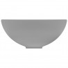 Lavabo de lujo redondo cerámica gris claro mate 32.5x14 cm 4