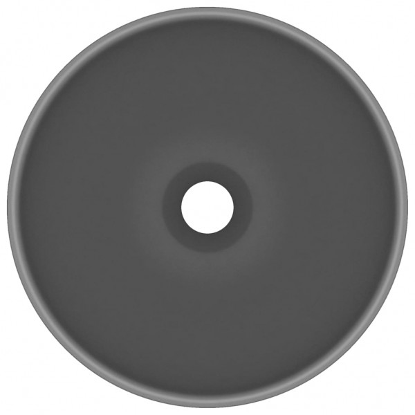 Lavabo de lujo redondo cerámica gris oscuro mate 32.5x14 cm M 3