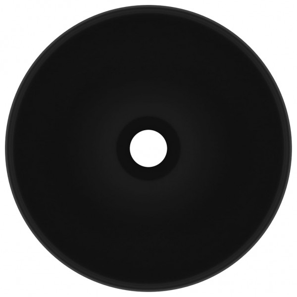 Lavabo de lujo redondo cerámica negro mate 32.5x14 cm M 3