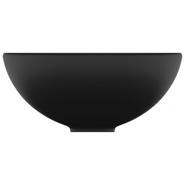 Lavabo de lujo redondo cerámica negro mate 32.5x14 cm M 4