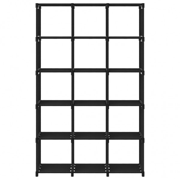 Unidade de prateleiras 15 cubos 103x30x175.5 cm tecido preto M 3