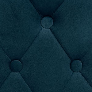 Taburetes de cocina 2 unidades terciopelo azul H