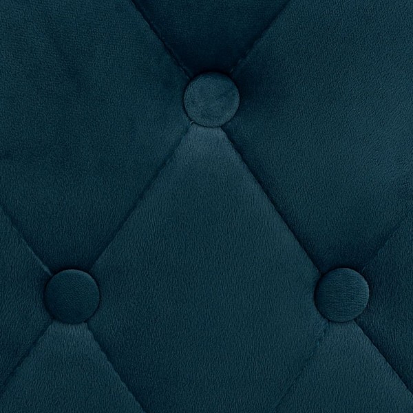 Taburetes de cocina 2 unidades terciopelo azul M 2