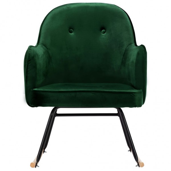 Silla de comedor de terciopelo verde oscuro M 4