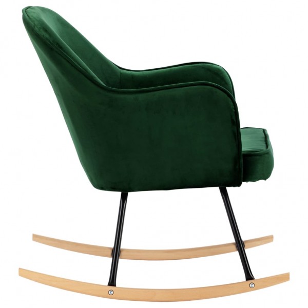 Silla de comedor de terciopelo verde oscuro M 5