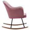 Silla mecedora de terciopelo rosa 3