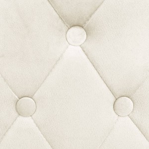 Taburetes de cocina 2 unidades terciopelo crema H