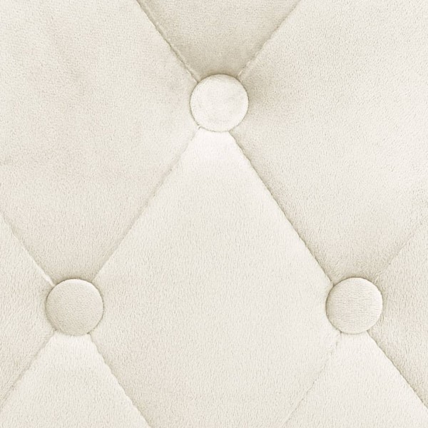 Taburetes de cocina 2 unidades terciopelo crema M 2