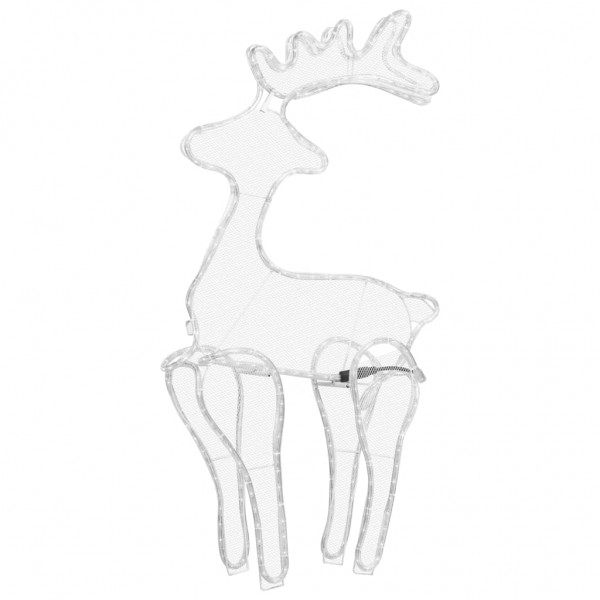 Reno decorativo navideño con malla 306 LED 60x24x89 cm M 2
