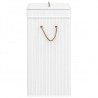 Cesto para roupa suja c/ 2 secções 72 L bambu branco 5