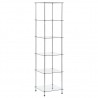 Estante 6 prateleiras 40x40x160 cm vidro temperado transparente 1