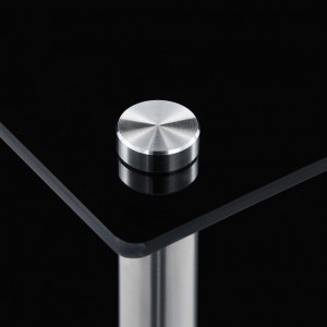 Estantería 6 niveles cristal templado negro 40x40x160 cm H