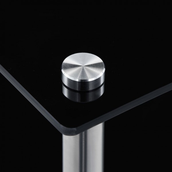 Estantería 6 niveles cristal templado negro 40x40x160 cm M 2