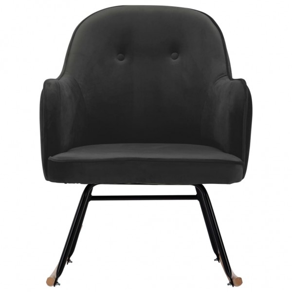 Silla mecedora de terciopelo gris oscuro M 4