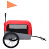 Remolque carro de bicicleta mascotas 2 en 1 rojo y gris 4