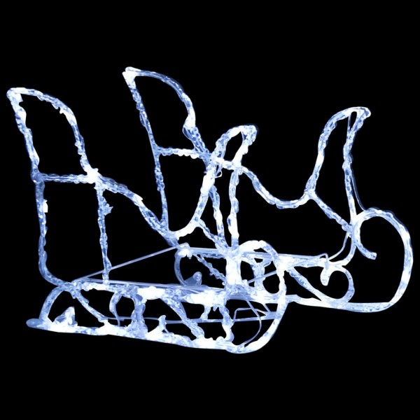 Decoração de Natal renas/trenó 160 luzes LED 130 cm acrílico M 4