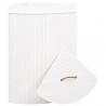 Cesto de canto para roupa suja 60 L bambu branco 3