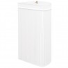 Cesto para la ropa sucia de esquina bambú blanco 60 L 5