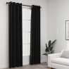 Cortinas opacas aspeto linho 2 pcs 140x225 cm antracite 1