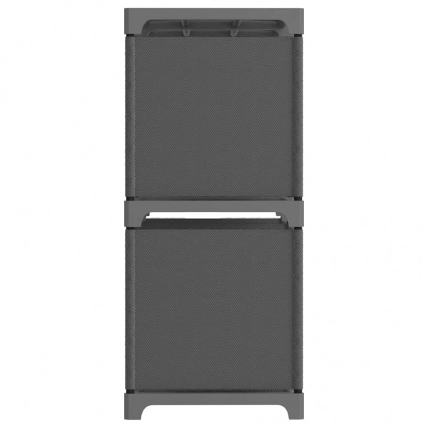 Unidade de prateleiras 4 cubos 69x30x72.5 cm tecido cinzento M 4