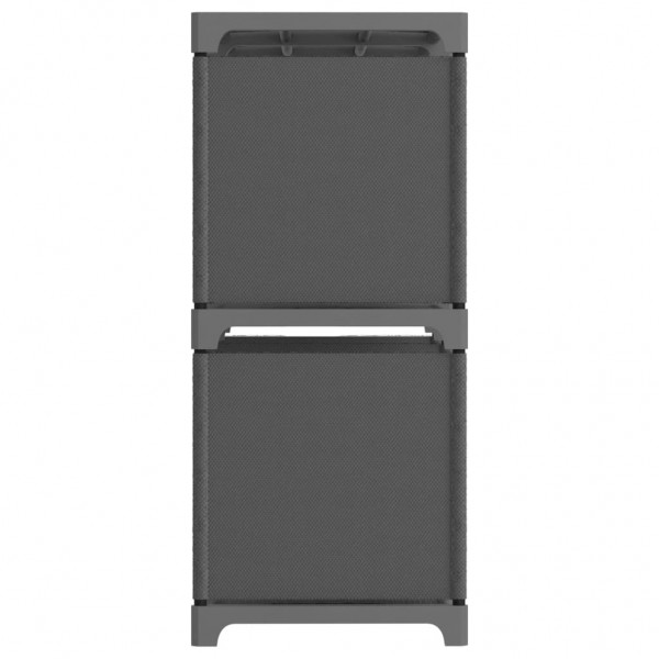 Estantería de 5 cubos de tela gris 103x30x72.5 cm M 4
