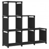 Unidade de prateleiras 6 cubos 103x30x72.5 cm tecido preto 1