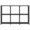 Unidade de prateleiras 6 cubos 103x30x72.5 cm tecido preto 3