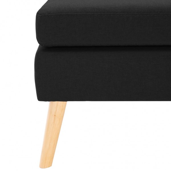 Apoio de pés tecido preto M 4