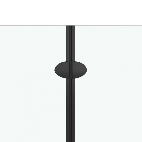 Divisória de chuveiro dobrável 2 painéis ESG 120x140 cm preto M 5