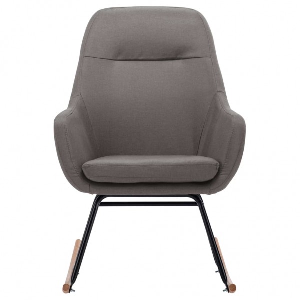 Silla mecedora de tela gris claro M 4