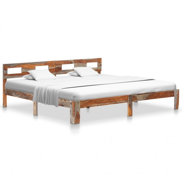 Estructura de cama de madera maciza de sheesham 200x200 cm D