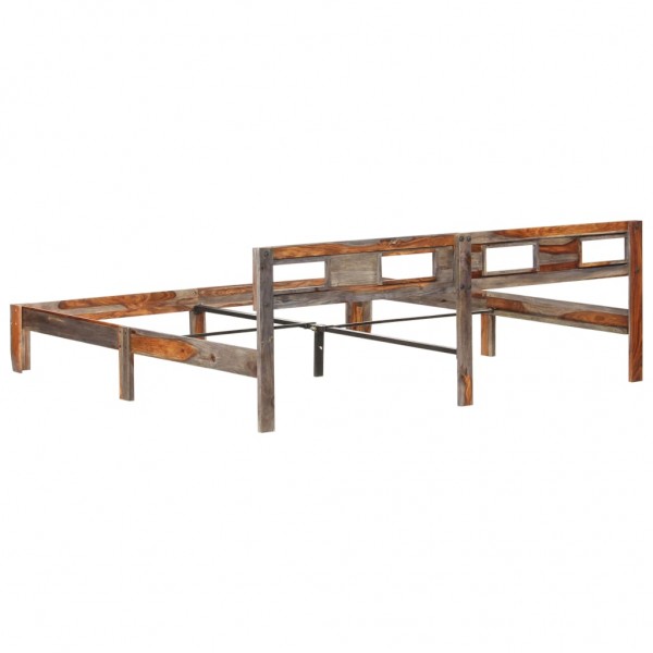 Estructura de cama de madera maciza de sheesham 200x200 cm M 5