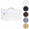 Caixas de arrumação 4 pcs bambu branco 3