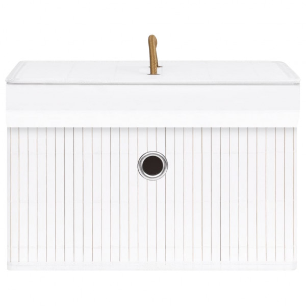 Cajas de almacenamiento de bambú 4 unidades blanco M 5