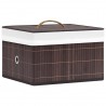 Caixas de arrumação 4 pcs bambu castanho 1