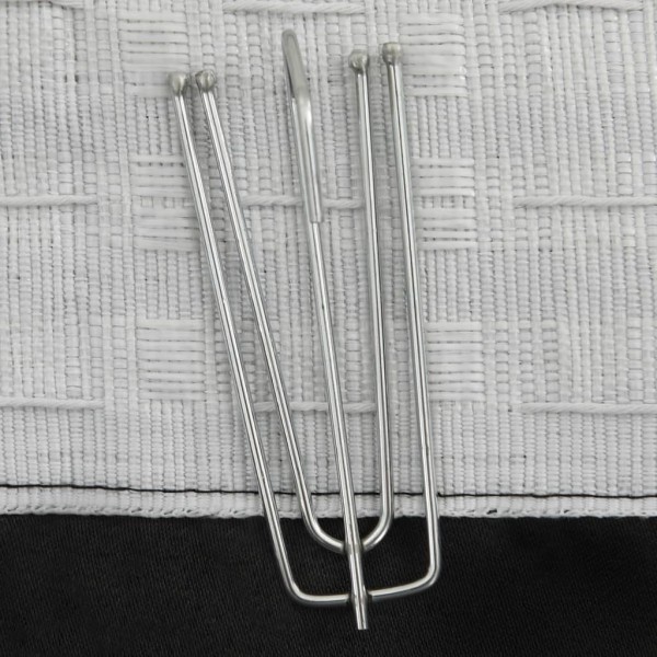 Cortinas opacas aspeto linho com ganchos 2 pcs 140x225 cm preto M 3