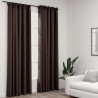Cortinas opacas ganchos look de lino 2 pzs gris taupe140x245cm 1