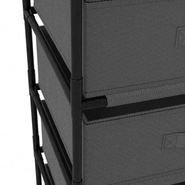 Estante de almacenamiento 4 cestas de tela acero gris M 5