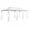 Gazebo com cortinas 600x298x270 cm 180g/m² branco 1