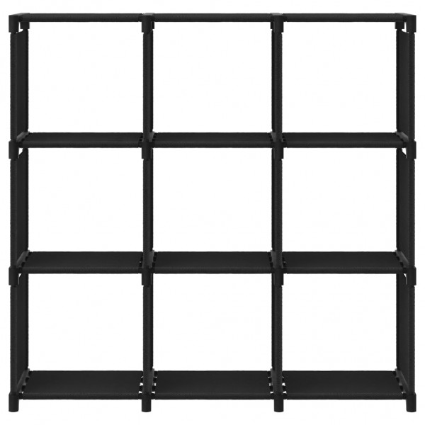 Estantería de 9 cubos de tela negra 103x30x107.5 cm M 3