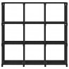 Unidade de prateleiras 9 cubos 103x30x107.5 cm tecido preto 3