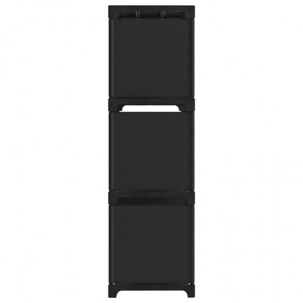 Estantería de 9 cubos de tela negra 103x30x107.5 cm M 4