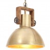 Candeeiro suspenso industrial redondo 25 W 30 cm E27 bronze 1