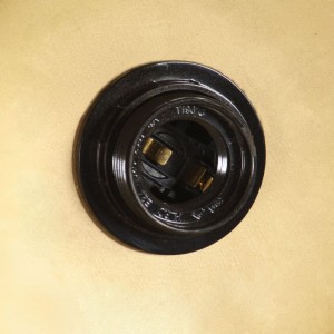 Lámpara colgante industrial redonda 25 W latón 30 cm E27 H