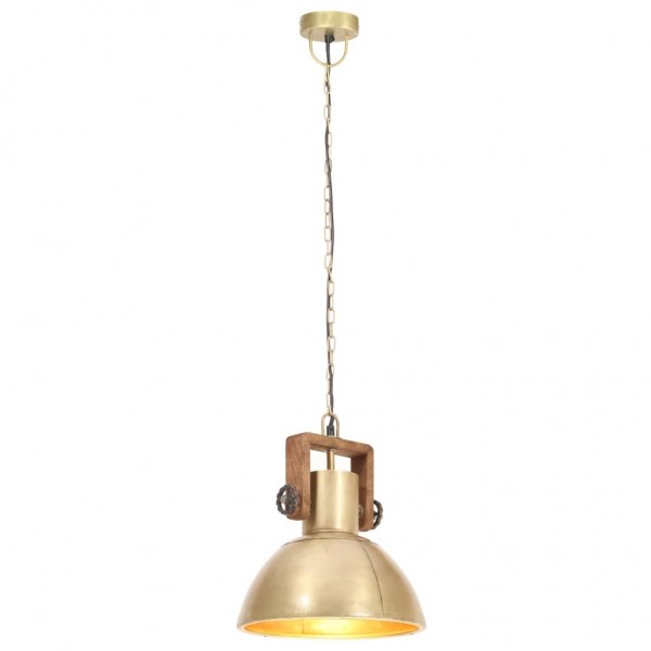 Candeeiro suspenso industrial redondo 25 W 30 cm E27 bronze M 4
