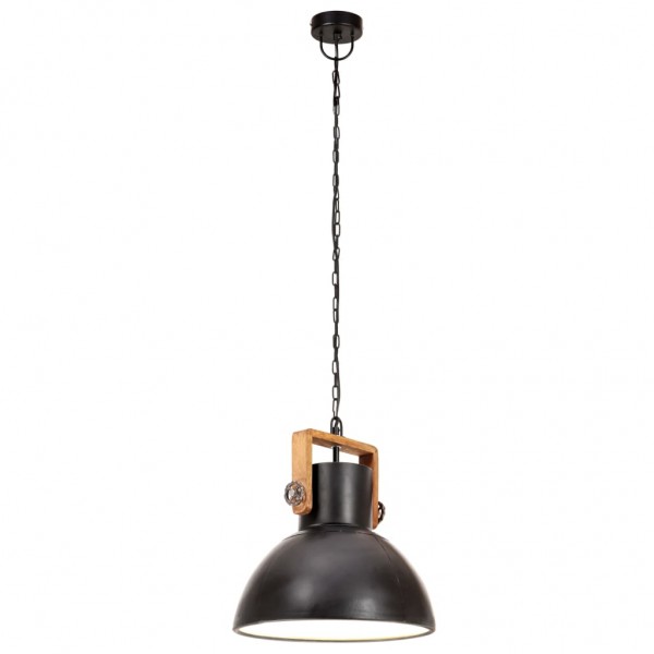 Candeeiro suspenso industrial redondo 25 W 30 cm E27 preto M 5