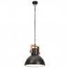 Candeeiro suspenso industrial redondo 25 W 30 cm E27 preto 5