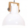 Candeeiro suspenso industrial redondo 25 W 40 cm E27 branco 1