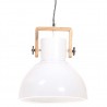 Candeeiro suspenso industrial redondo 25 W 40 cm E27 branco 4